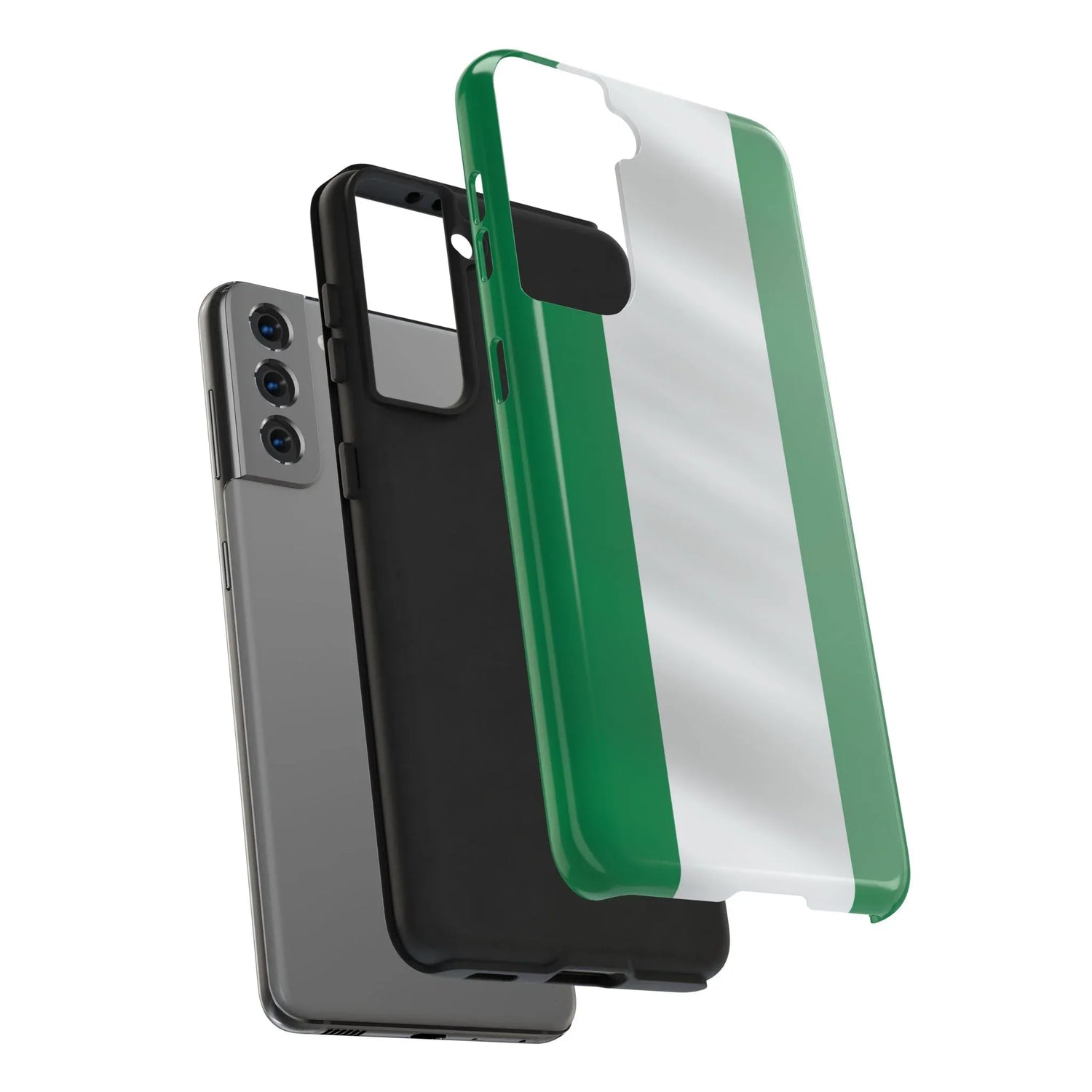 Tough Phone Case — Nigerian flag Rugged Protective Cover - DiwaKi