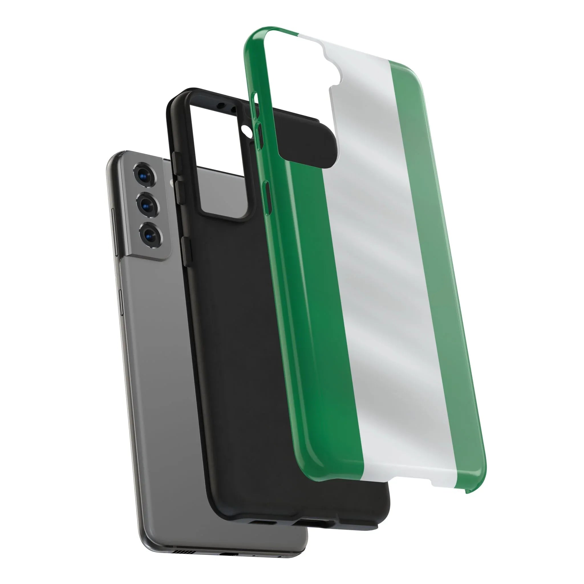 Tough Phone Case — Nigerian flag Rugged Protective Cover - DiwaKi