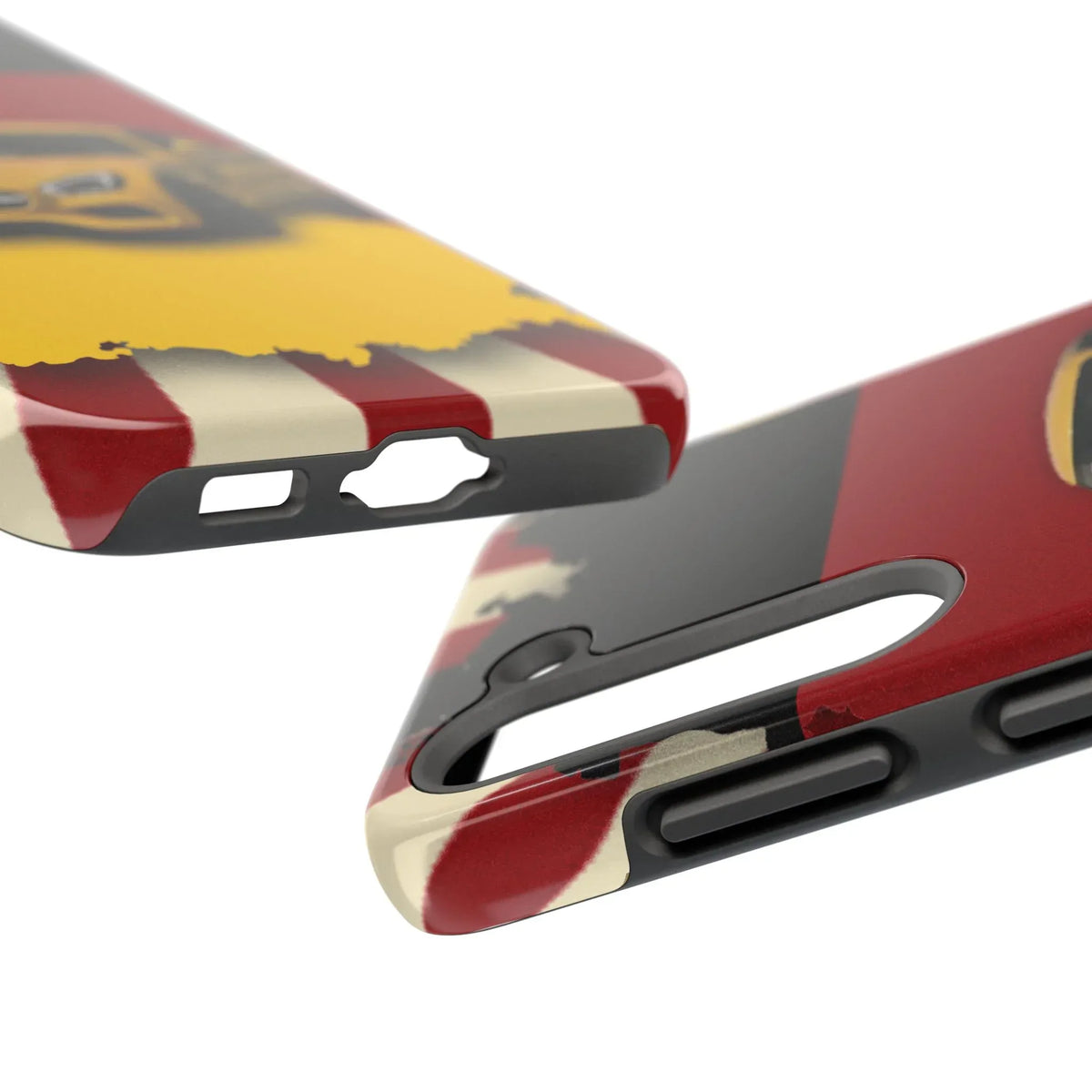 Mercedes Sports Car Tough Phone Case — Yellow GT on Red &amp; Black Background - DiwaKi
