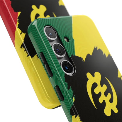 Sankofa Tough Phone Case — Shockproof Protective Phone Cover with Ghana Adinkra Symbol - DiwaKi
