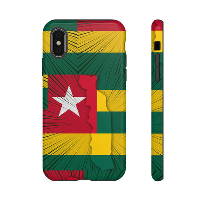 Togo Flag Tough Phone Case – Protective Stripe Design - DiwaKi