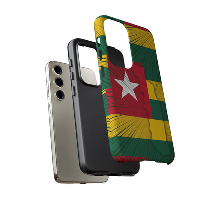 Togo Flag Tough Phone Case – Protective Stripe Design - DiwaKi