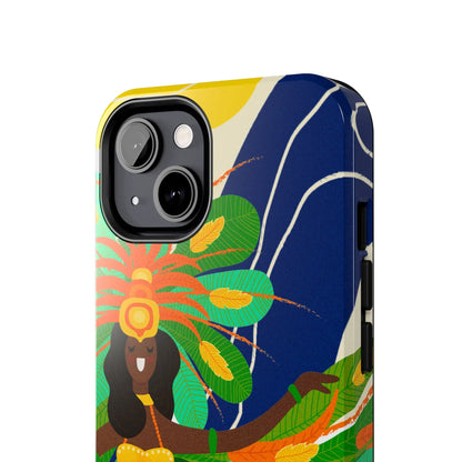 Brazil carnival Tough Phone Case — Statue of Liberty &amp; American Flag Design - DiwaKi