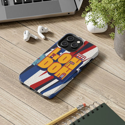 London Graphic Tough Phone Case – Retro Union Jack Travel Design - DiwaKi
