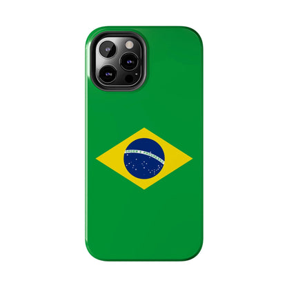 Brazil Flag Tough Phone Case — Protective Patriotic Phone Cover - DiwaKi