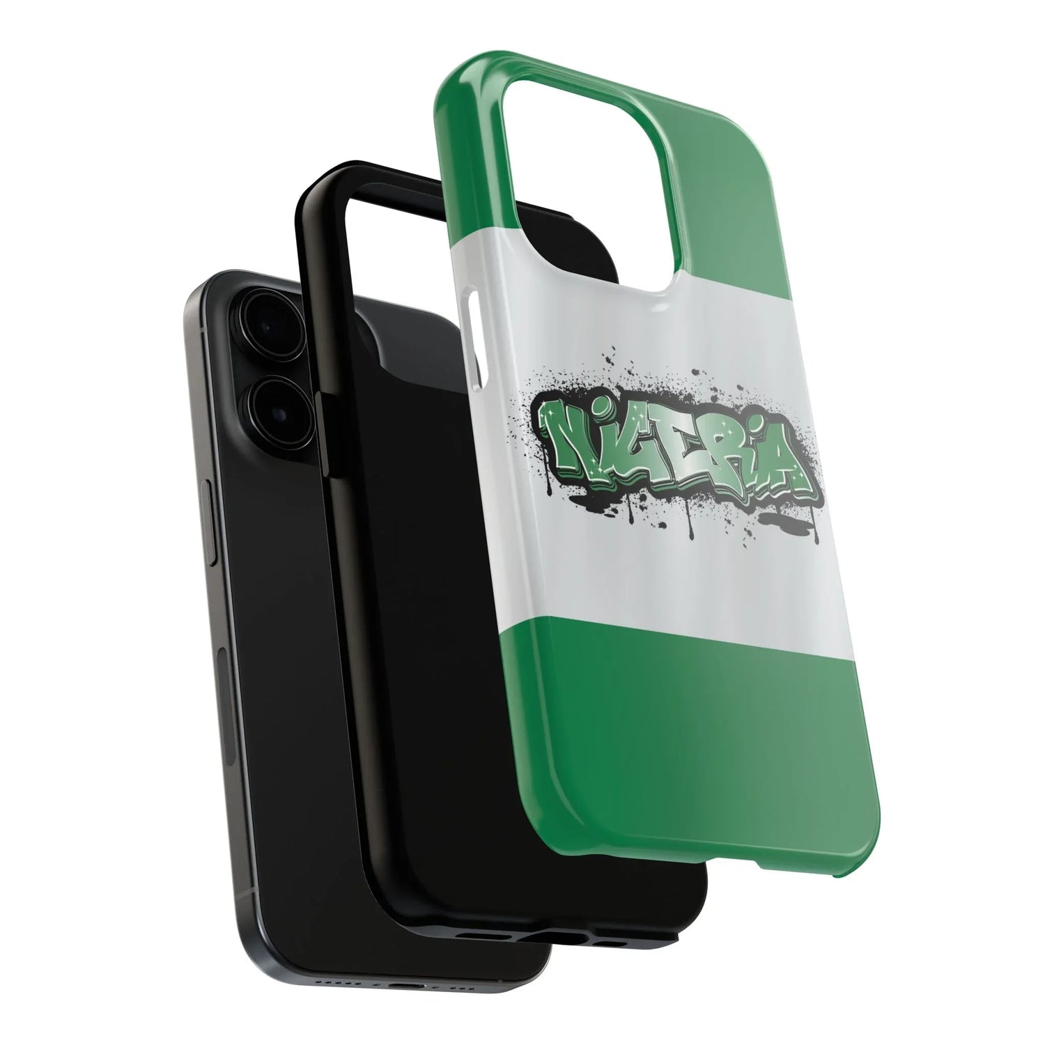 Tough Phone Case — Nigeria Flag Graffiti Design - DiwaKi