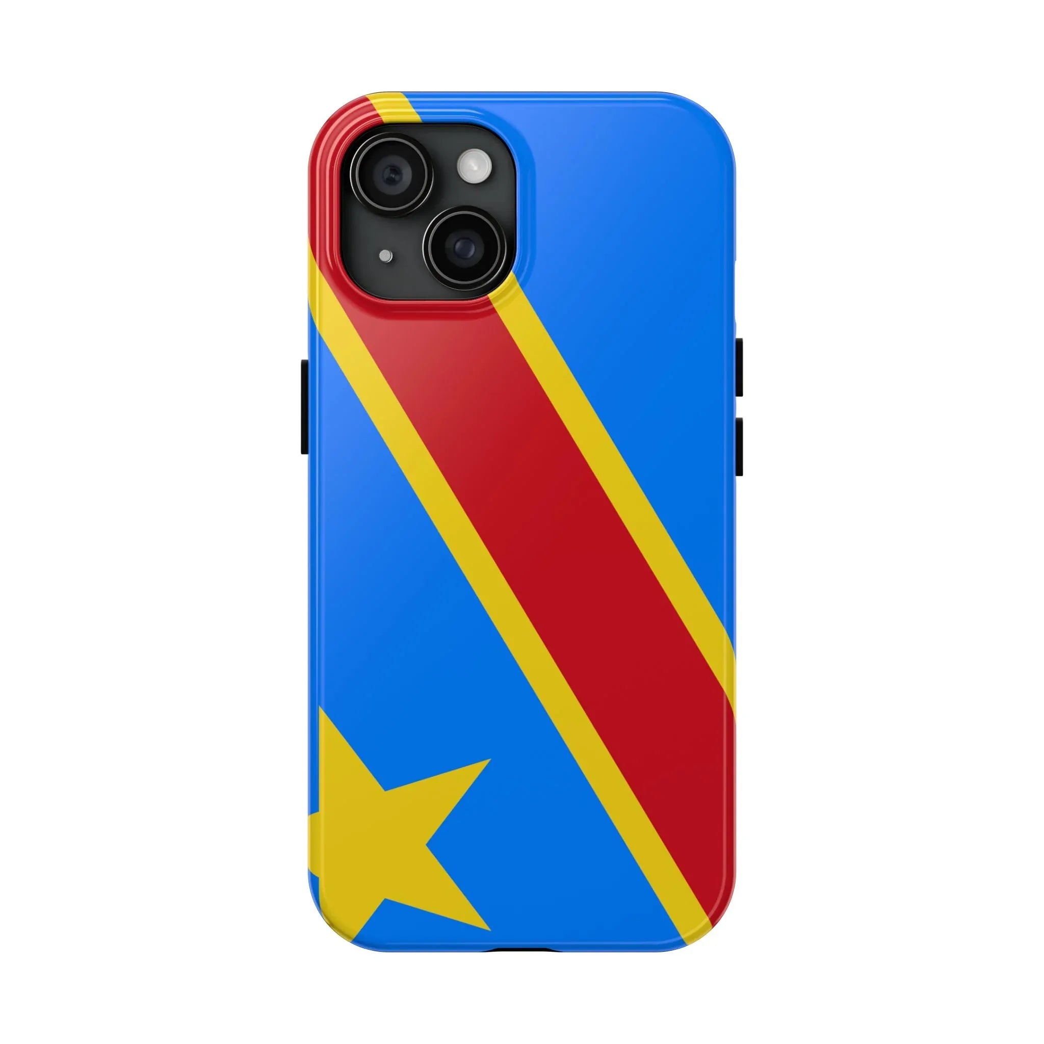 Democratic Republic of Congo Flag Tough Phone Case — Durable Protective Cover - DiwaKi