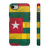 Togo Flag Tough Phone Case – Protective Stripe Design - DiwaKi