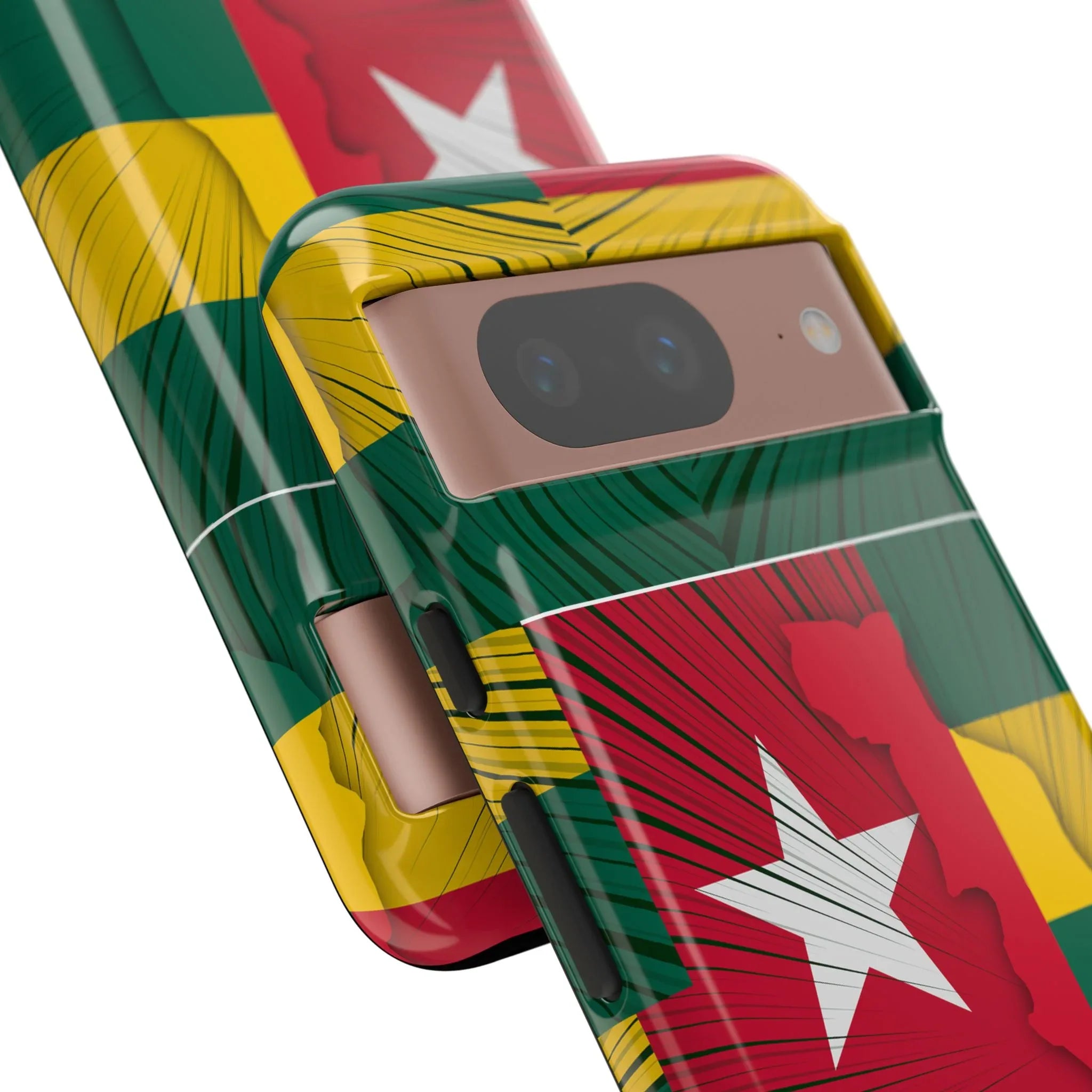 Togo Flag Tough Phone Case – Protective Stripe Design - DiwaKi