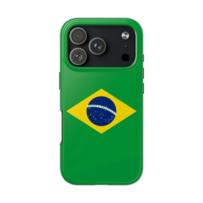 Brazil Flag Tough Phone Case — Protective Patriotic Phone Cover - DiwaKi
