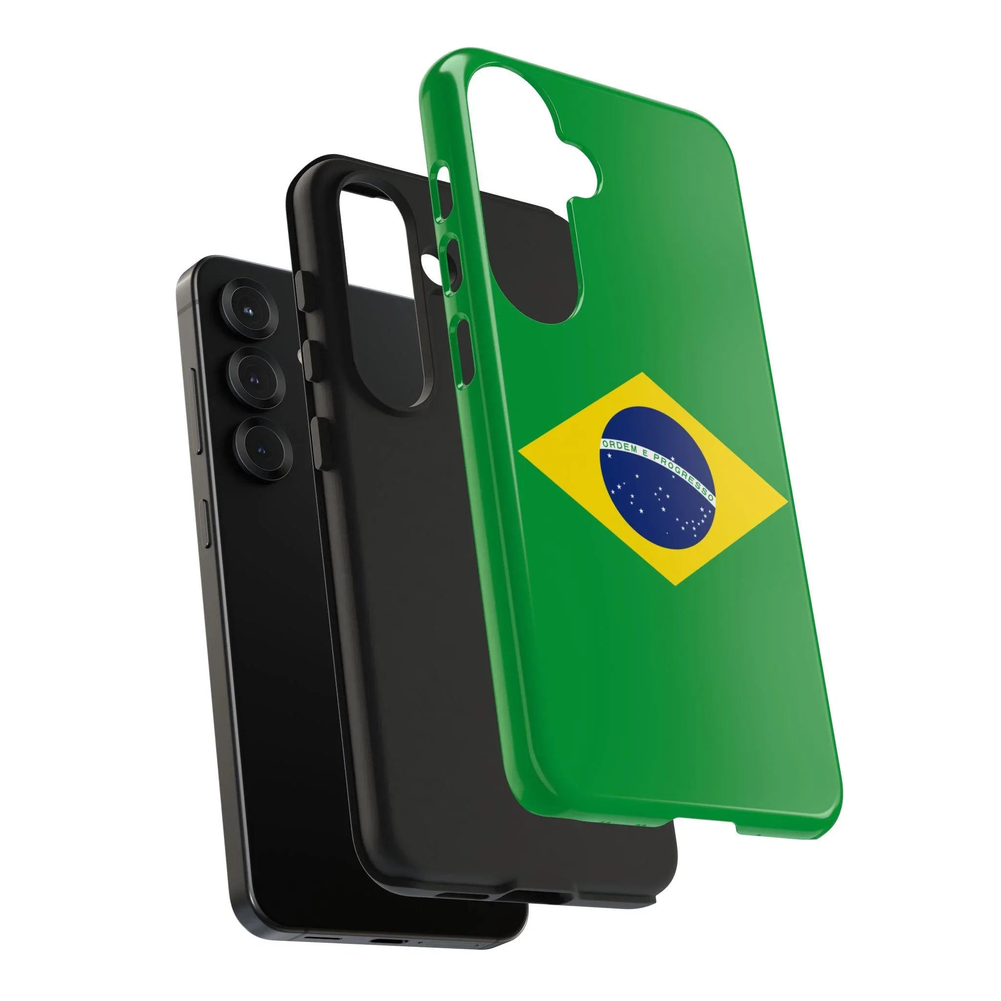 Brazil Flag Tough Phone Case — Protective Patriotic Phone Cover - DiwaKi