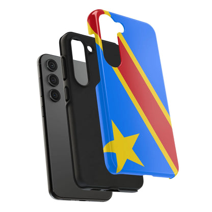 Democratic Republic of Congo Flag Tough Phone Case — Durable Protective Cover - DiwaKi