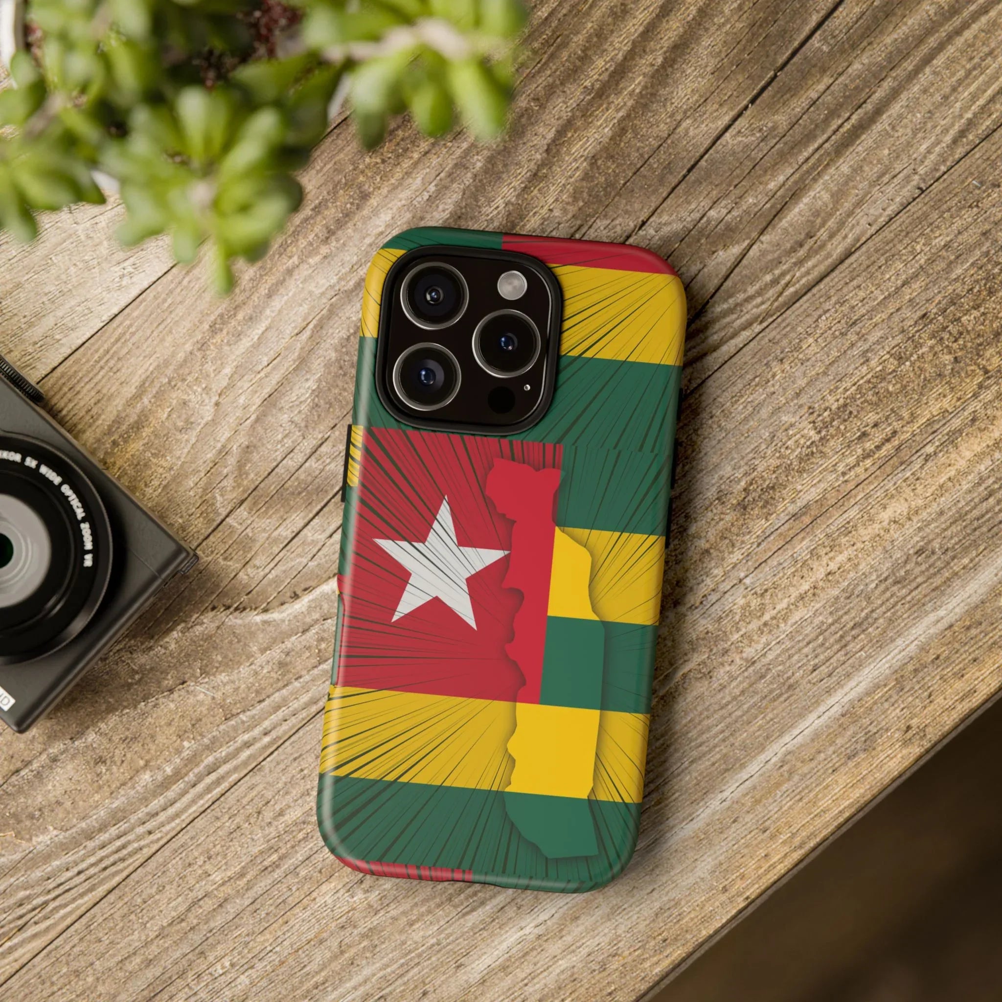 Togo Flag Tough Phone Case – Protective Stripe Design - DiwaKi