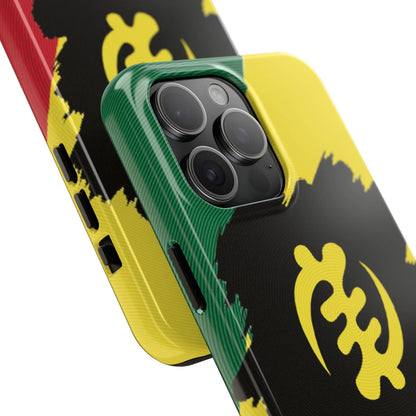 Sankofa Tough Phone Case — Shockproof Protective Phone Cover with Ghana Adinkra Symbol - DiwaKi