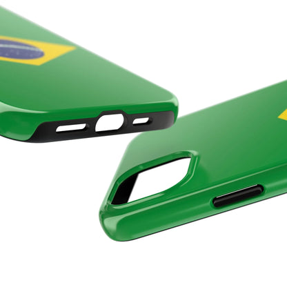 Brazil Flag Tough Phone Case — Protective Patriotic Phone Cover - DiwaKi