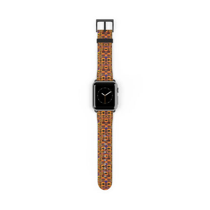Kente-Inspired Pattern Watch Band — Vibrant African Print Apple Watch Strap - DiwaKi