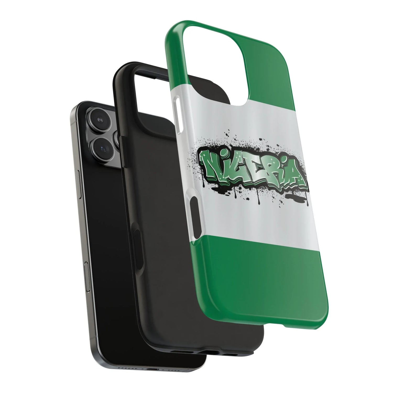 Tough Phone Case — Nigeria Flag Graffiti Design - DiwaKi