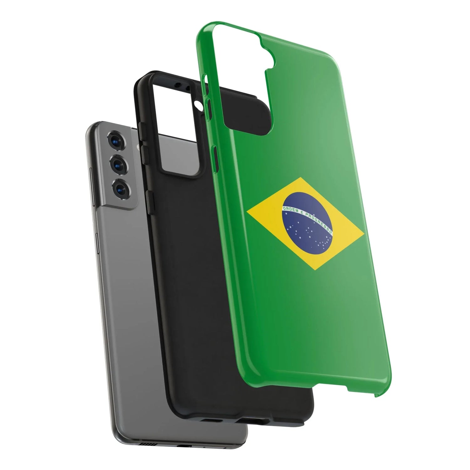 Brazil Flag Tough Phone Case — Protective Patriotic Phone Cover - DiwaKi