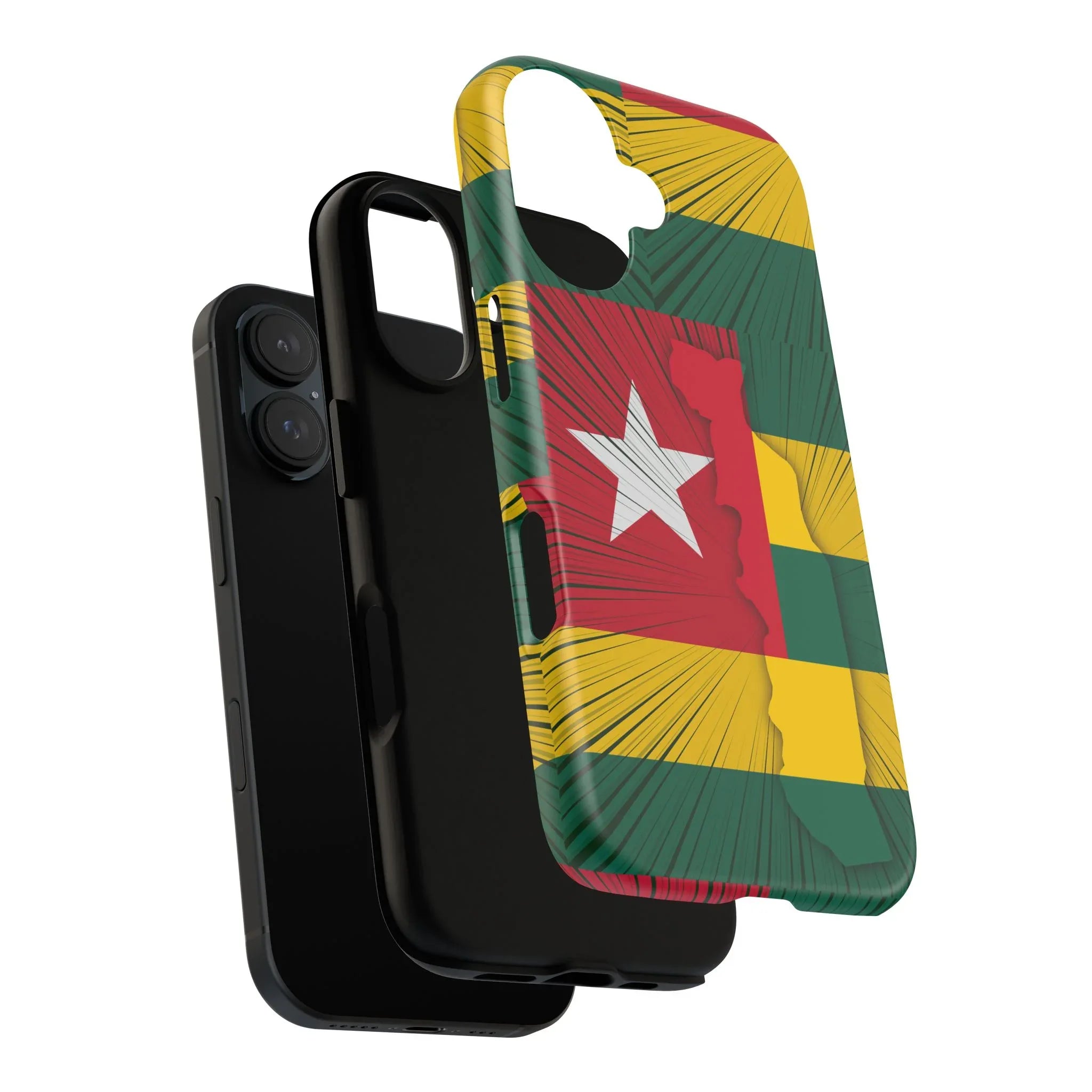 Togo Flag Tough Phone Case – Protective Stripe Design - DiwaKi