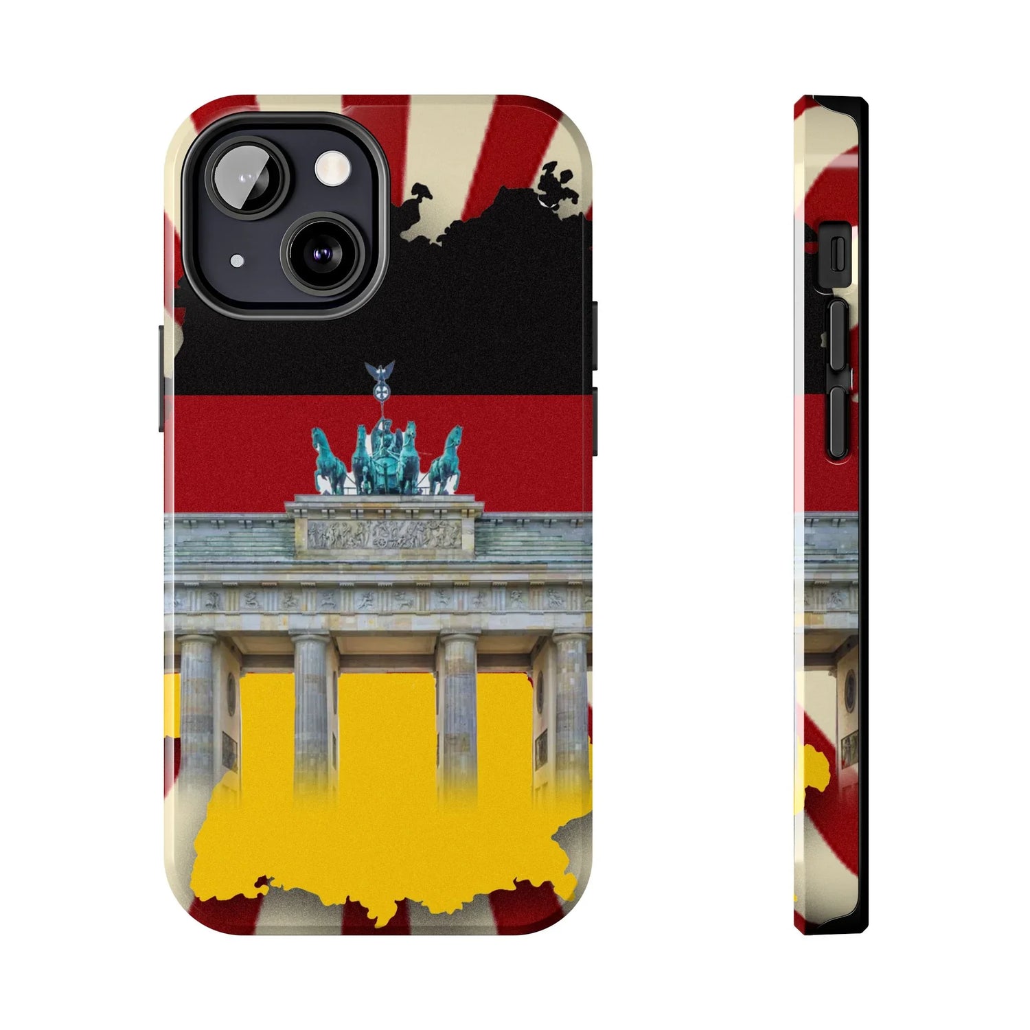 German Flag Brandenburger Gate Tough Phone Case – Berlin Landmark Protective Cover - DiwaKi