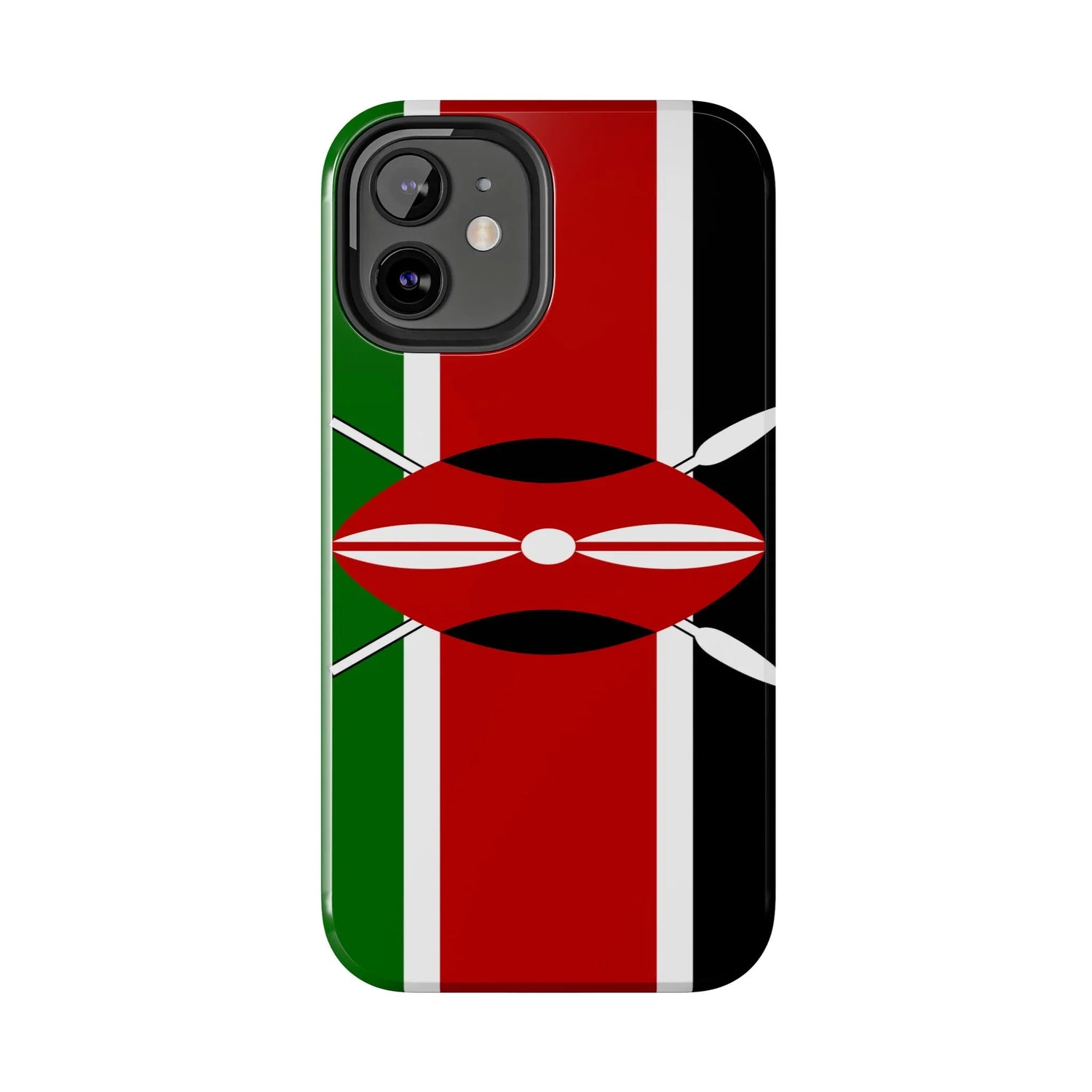 Kenya Flag Tough Phone Case — Protective Tribal Shield Design - DiwaKi