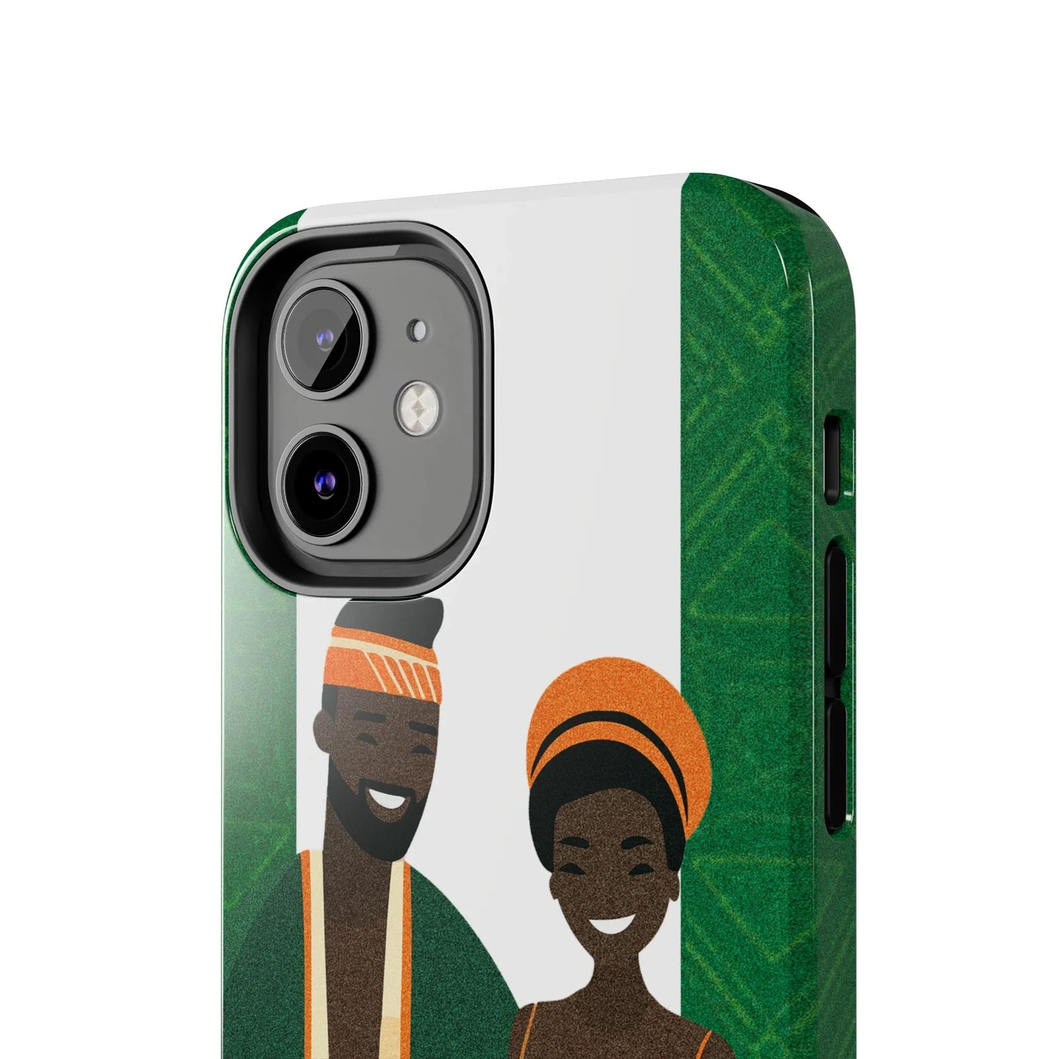 Tough Phone Case — Afrocentric Nigerian Couple Illustration, Protective Hard-Shell Phone Cover - DiwaKi