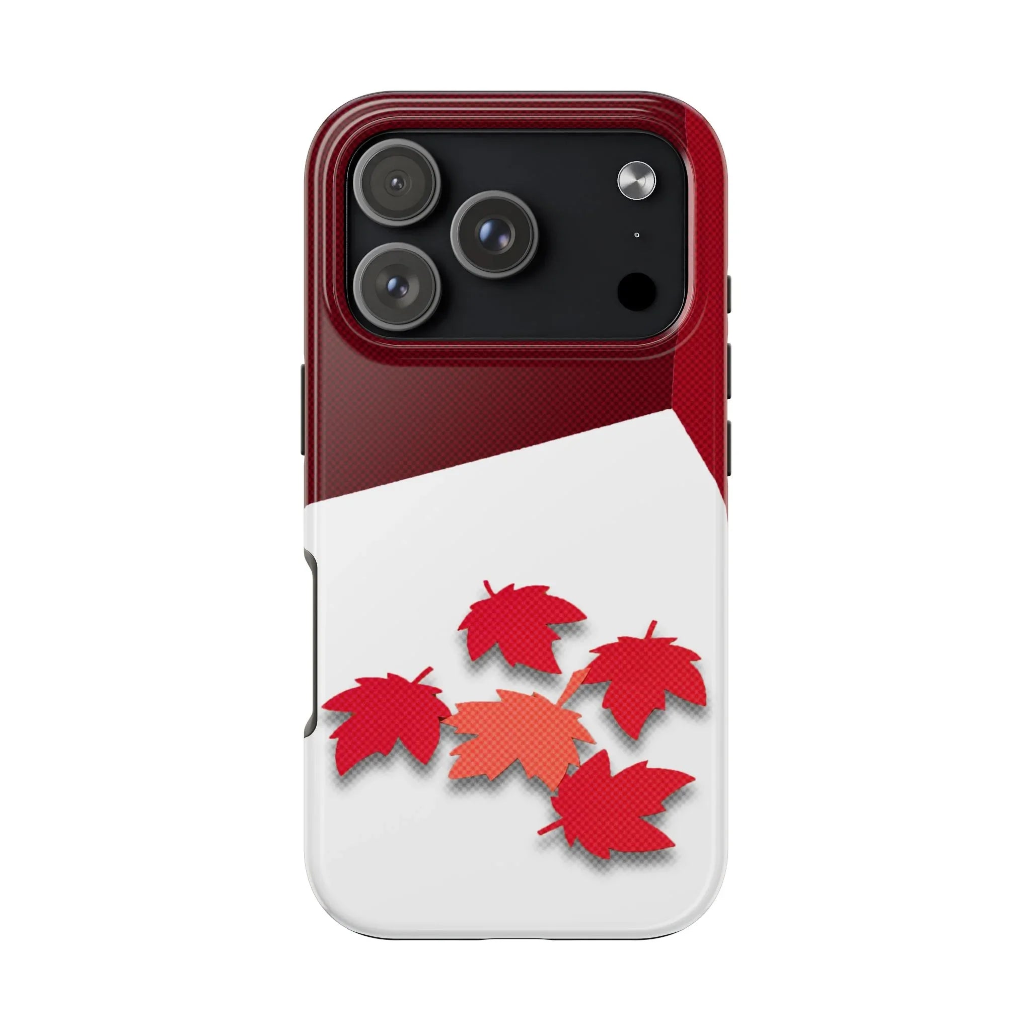 Canada Autumn Maple Tough Phone Case — Red &amp; White Protective Fall Design - DiwaKi