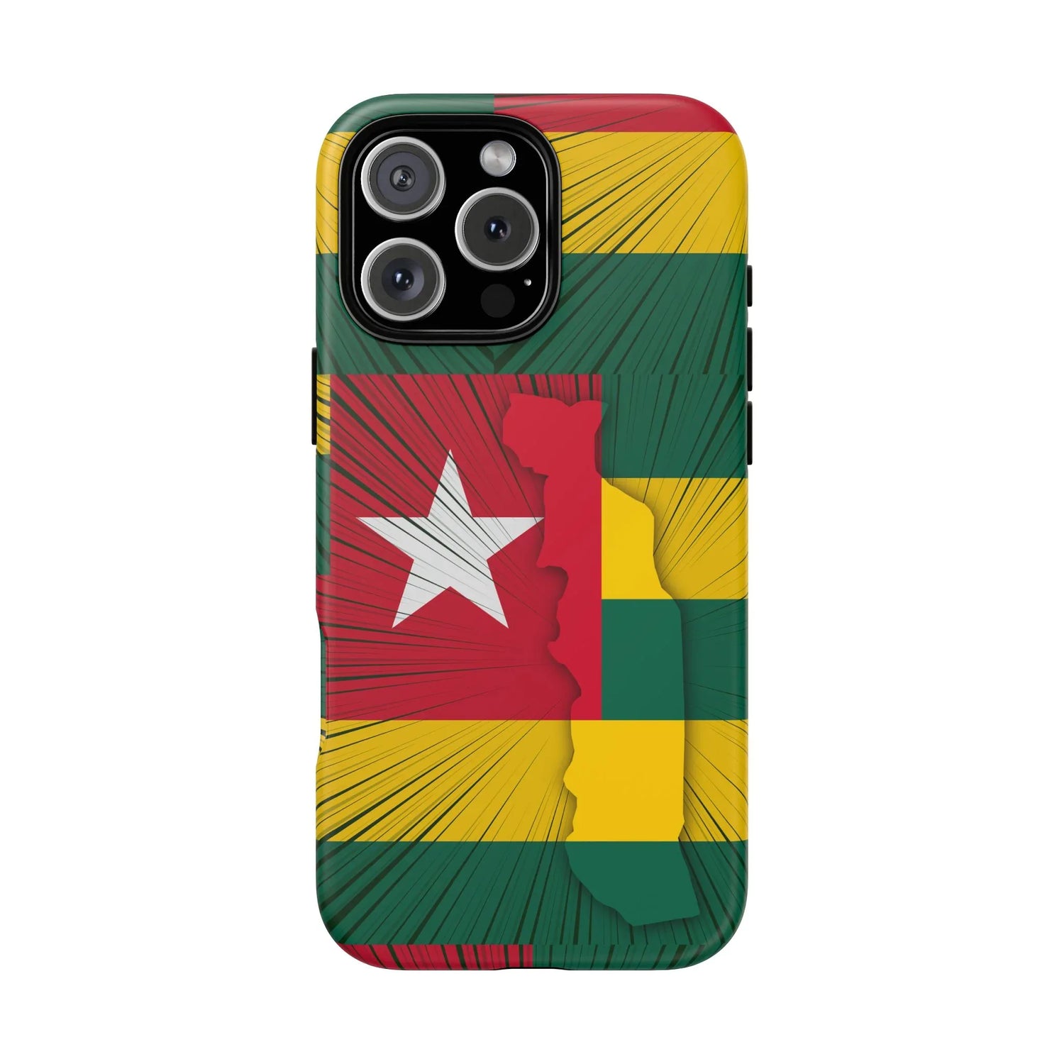 Togo Flag Tough Phone Case – Protective Stripe Design - DiwaKi