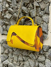 DiwaKi African kafkan print yellow handbag