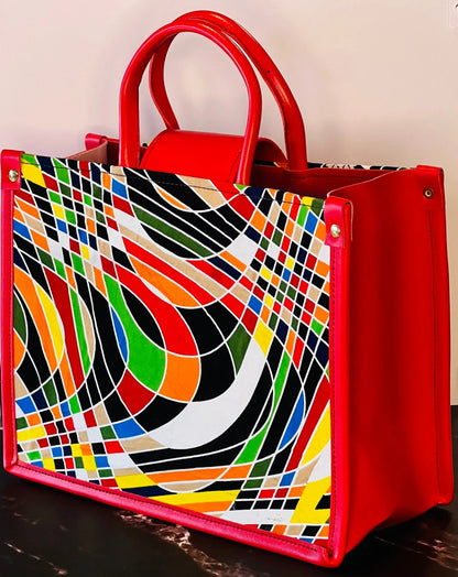 Diwaki colorful mud cloth African tote bag - DiwaKi