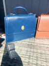 DiwaKi Heritage Muse Handbag – Luxury Leather Satchel with Gold African Emblem