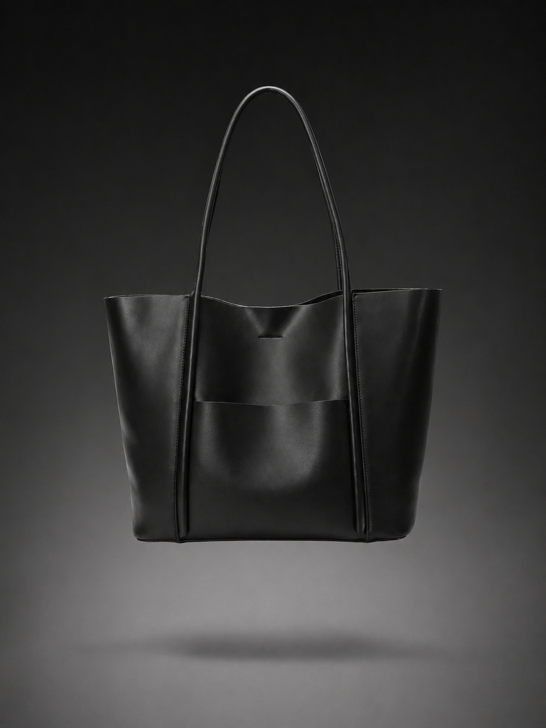 Genuine Leather Tote Bag: Elegant Work Travel Handbag, Zipper Shoulder Carry