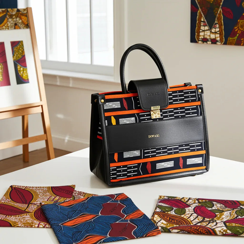 DiwaKi Ebony &amp; Ember Signature Tote - DiwaKi