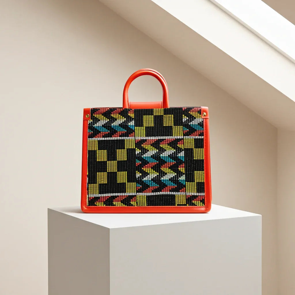 DiwaKi Pixel Kente Luxe Tote - DiwaKi