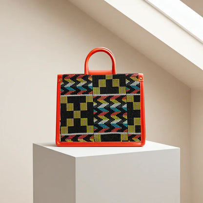 DiwaKi Pixel Kente Luxe Tote - DiwaKi