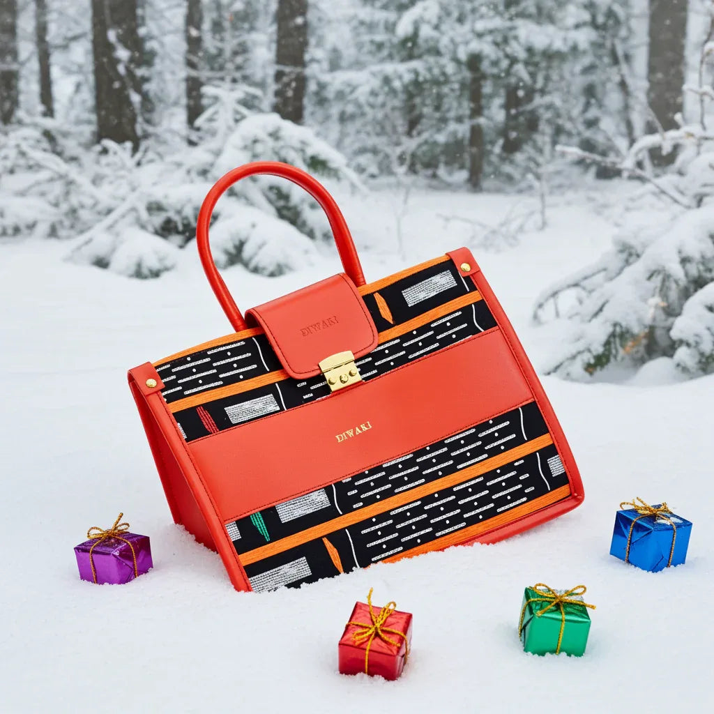 DiwaKi Kente Rouge Signature Tote - DiwaKi