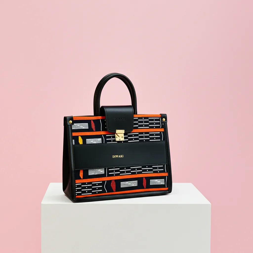 DiwaKi Ebony &amp; Ember Signature Tote - DiwaKi