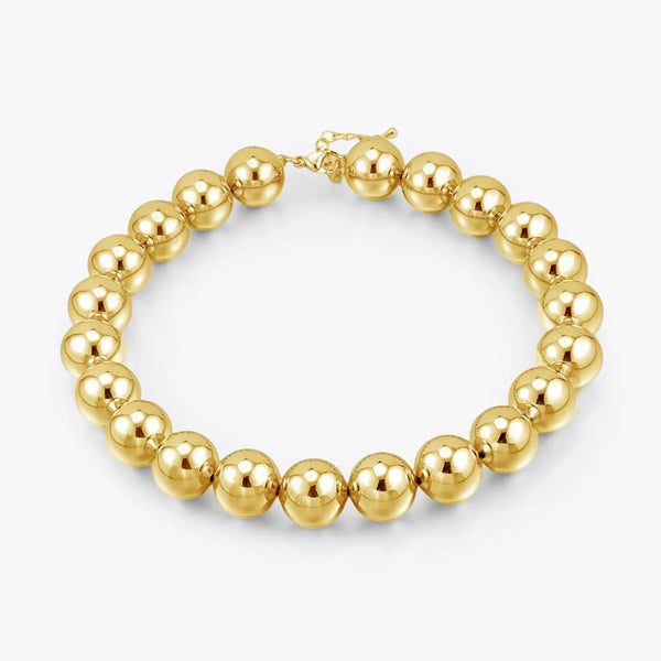 ENFASHION Collares Para Mujer Large Glossy Beads Necklace For Women's 18K Gold Plated Fashion Hight Street Jewelry P253533