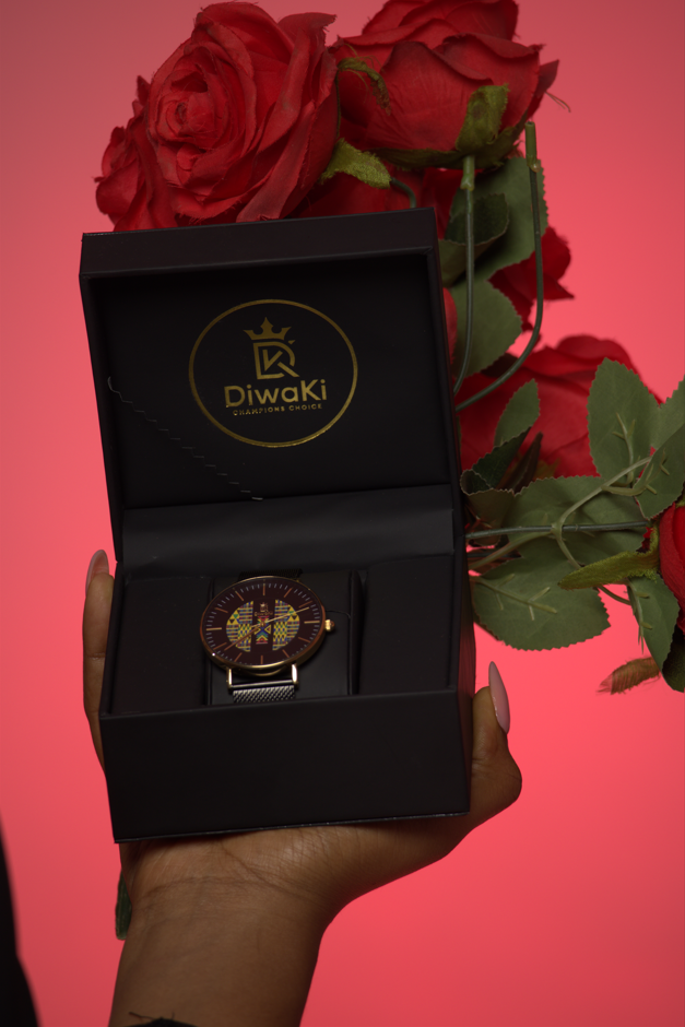 Diwaki Kente Print Quartz Watch
