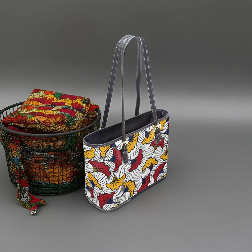 586. Large Leather Tote Bag for Women - DiwaKi