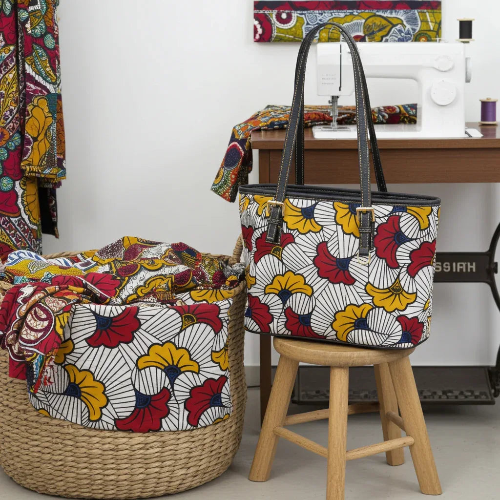 586. Large Leather Tote Bag for Women - DiwaKi