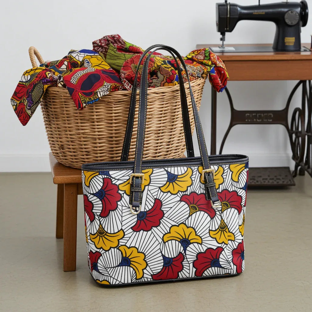 586. Large Leather Tote Bag for Women - DiwaKi