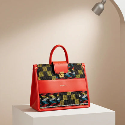 DiwaKi Pixel Kente Luxe Tote - DiwaKi
