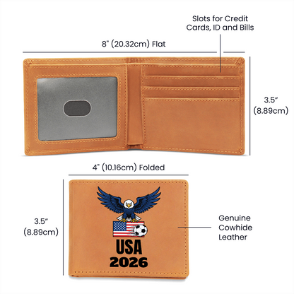 FIFA World CUP USA 2026 Genuine Leather Wallet