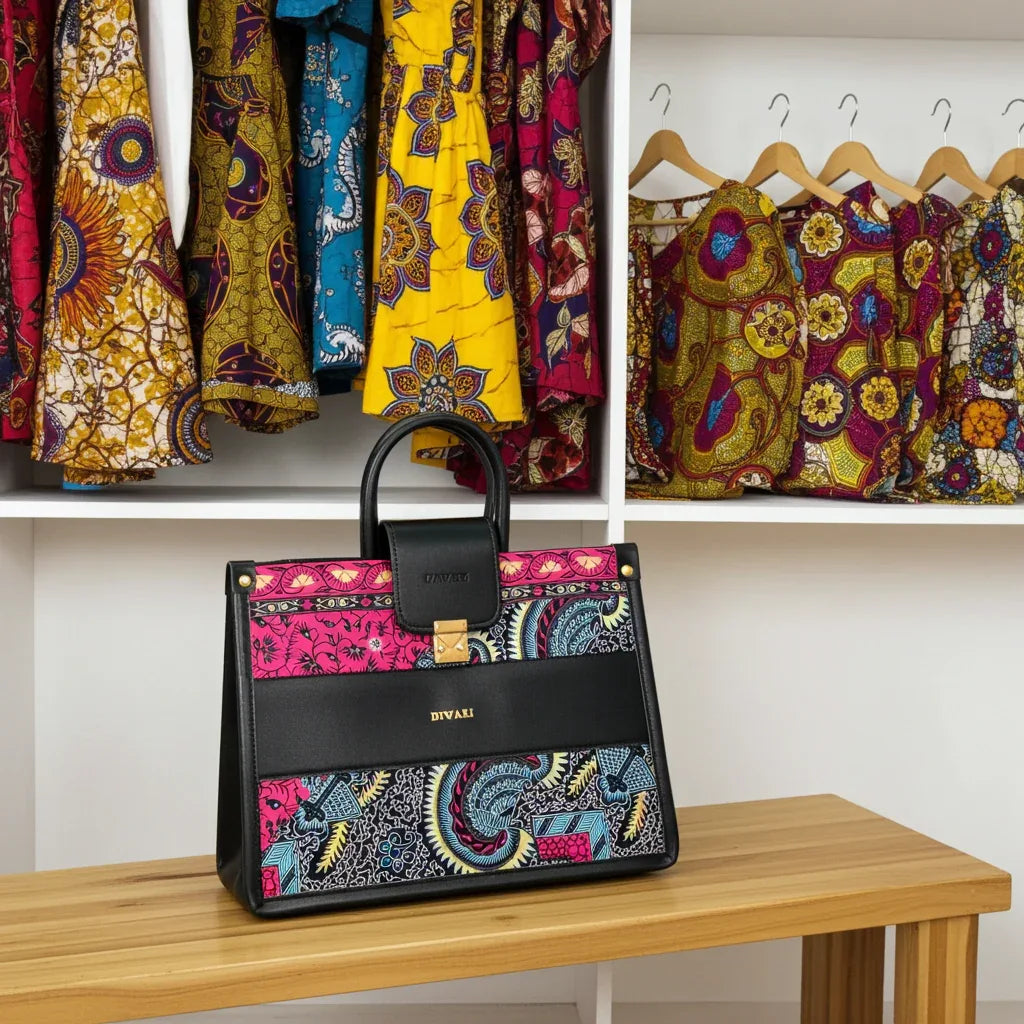 African Ankara tote bag - DiwaKi