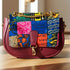 Burgundy Ankara Crossbody with Gold Chain - DiwaKi