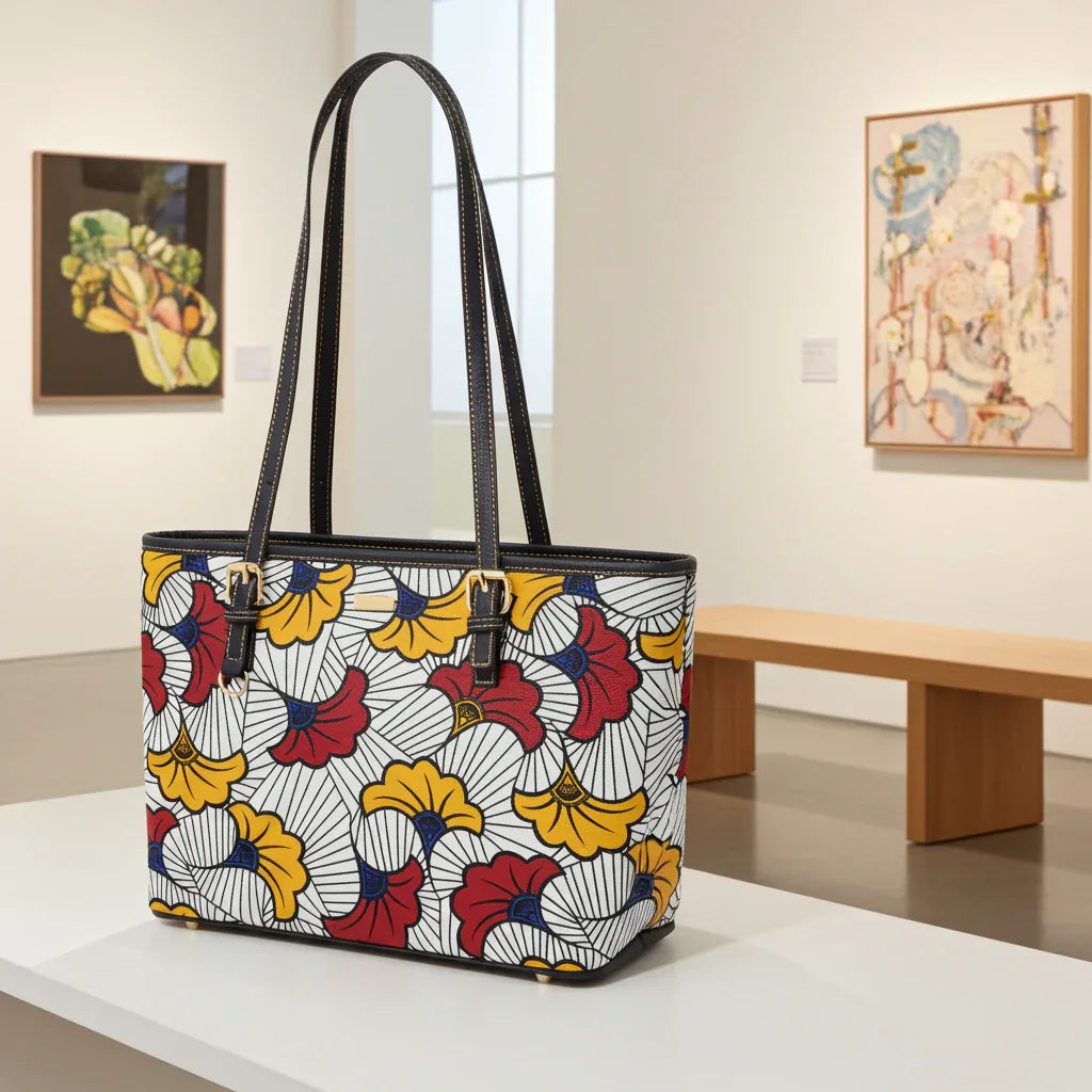 586. Large Leather Tote Bag for Women - DiwaKi