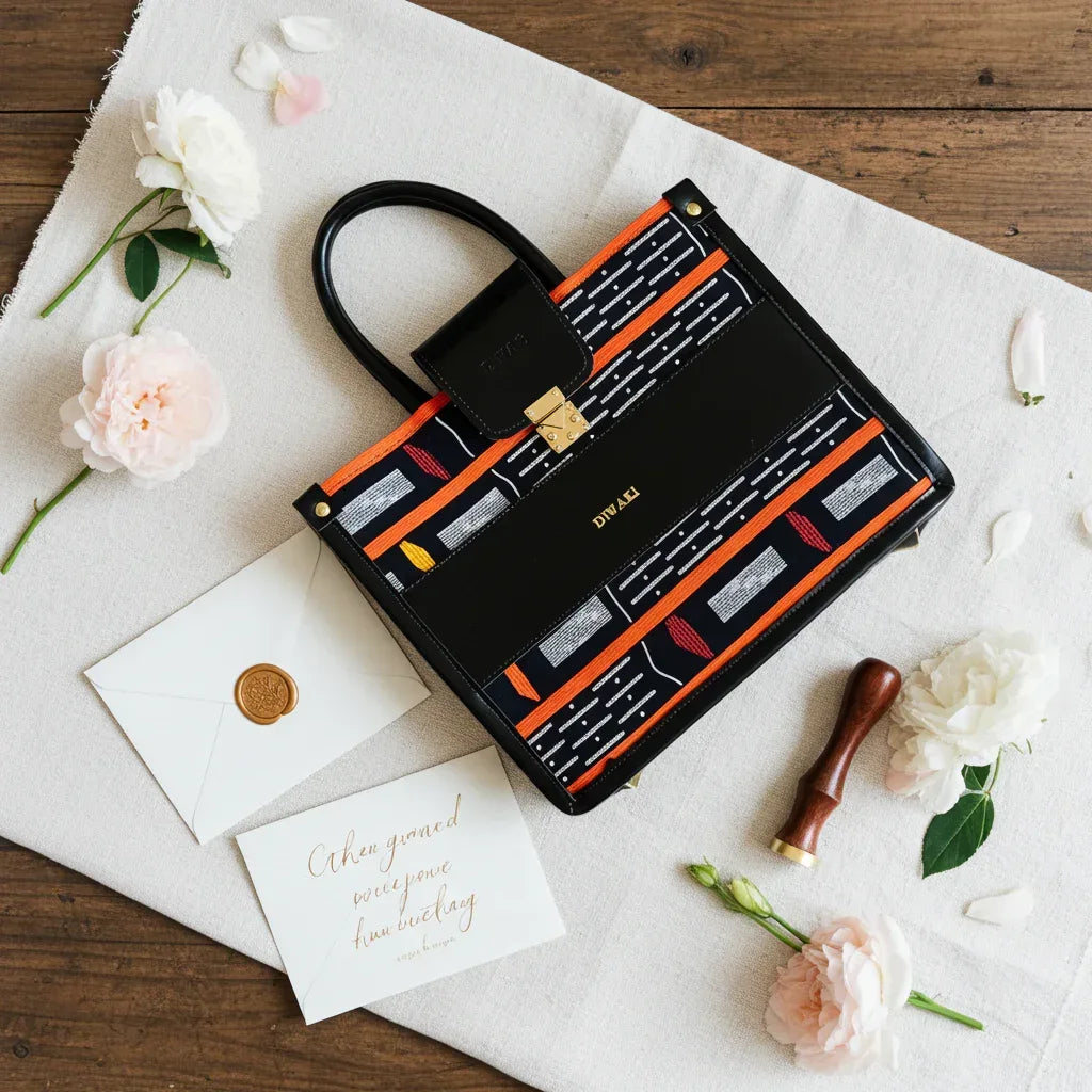 DiwaKi Ebony &amp; Ember Signature Tote - DiwaKi