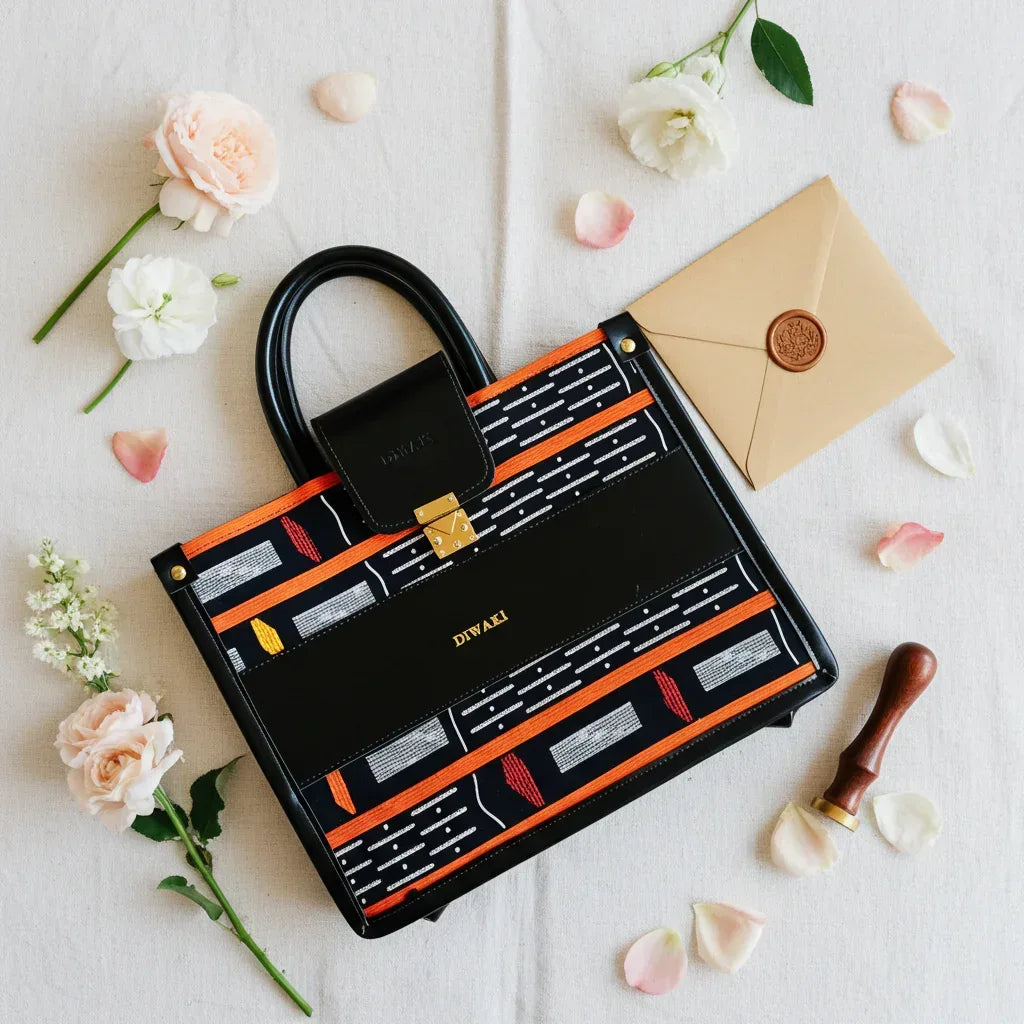DiwaKi Ebony &amp; Ember Signature Tote - DiwaKi