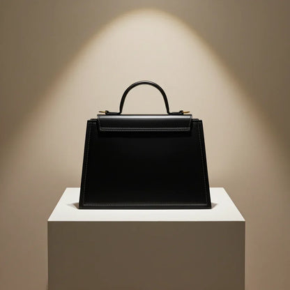 African leather Akan mask handbag - DiwaKi